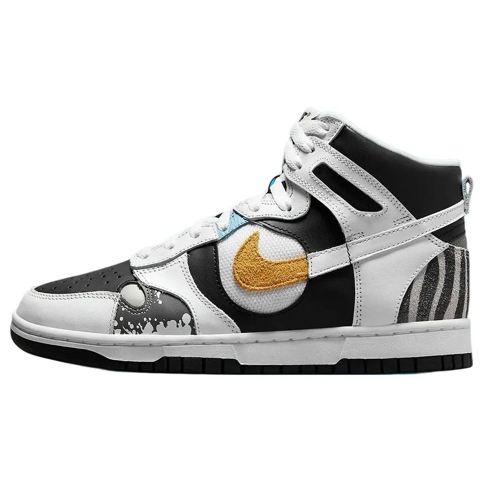 Nike Dunk High Lx See Through Reverse Panda' Trendy Skate Shoes Black White Women's DZ7327-001