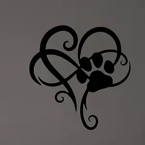 Metal Paw Print Artistic Wall Art, 1 Count Creative Metal Wall Decor, Wall Hanging Ornament Decoration for Home Living Room Bedroom, Indoor Decoration, Pet Lover Gift, Poster