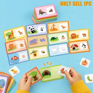Animal Card Matching Game Set for Kids Ages 3-6, Educational Toys for Toddler Learning, Cognitive Development, Early Learning Games, Perfect Gift