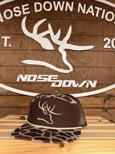 Nose Down 3D Puff Duck Camo 7 Panel Hat