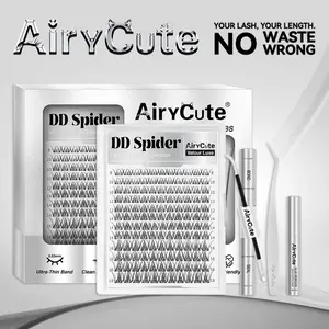 DD Spider, Sparkler, Fairy Wink | NEW AiryCute Upgraded Clusters 2.0 | Lashes with Manga Effect, Lightweight, Waterproof & Long-Lasting | Breeze Style| Fairy Style | Beginner-Friendly DIY Lashes for a Flawless Look | Viral & Must-Have Clusters