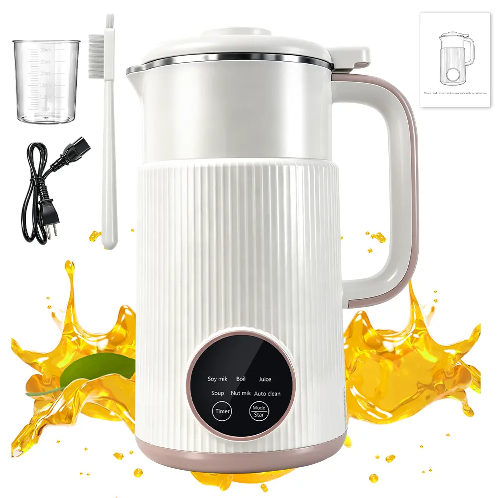 【SUMMER SALE】 8-in-1  Nut Milk Maker Automatic Almond Milk Machine, Homemade Plant-Based Milk Maker for Oat, Soy, Juice, Chowder with Delay Start, Keep Warm & Auto Clean