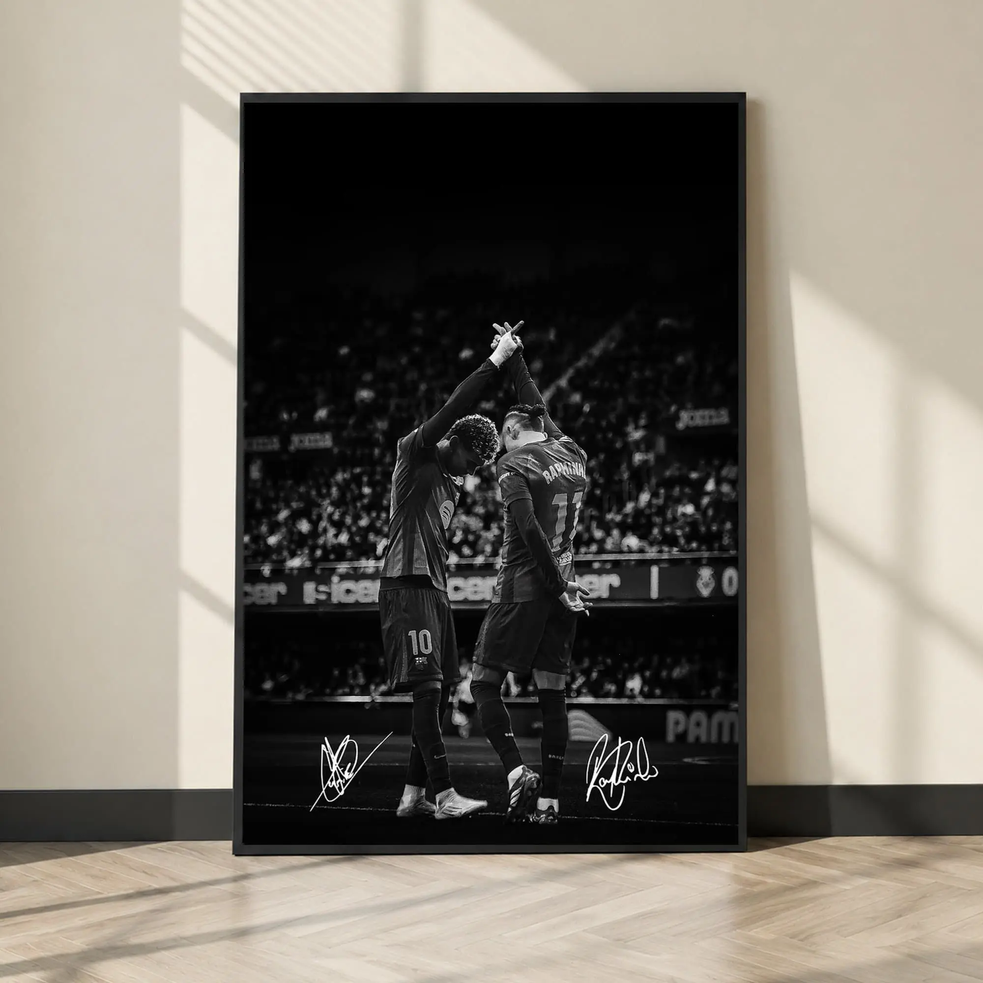 Lamine Yamal And Raphinha Poster, Soccer Wall Art, Home Decor Living Room ( Unframed - Print Only )