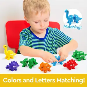 26 Letter Matching Dinosaur Toys,Preschool Montessori Educational Language Tool, Kids Learning Cards, Toddler ABC Letter Learn Letter, Educational Tool Skill Building,School Education,learn letter,skill building,educational tool