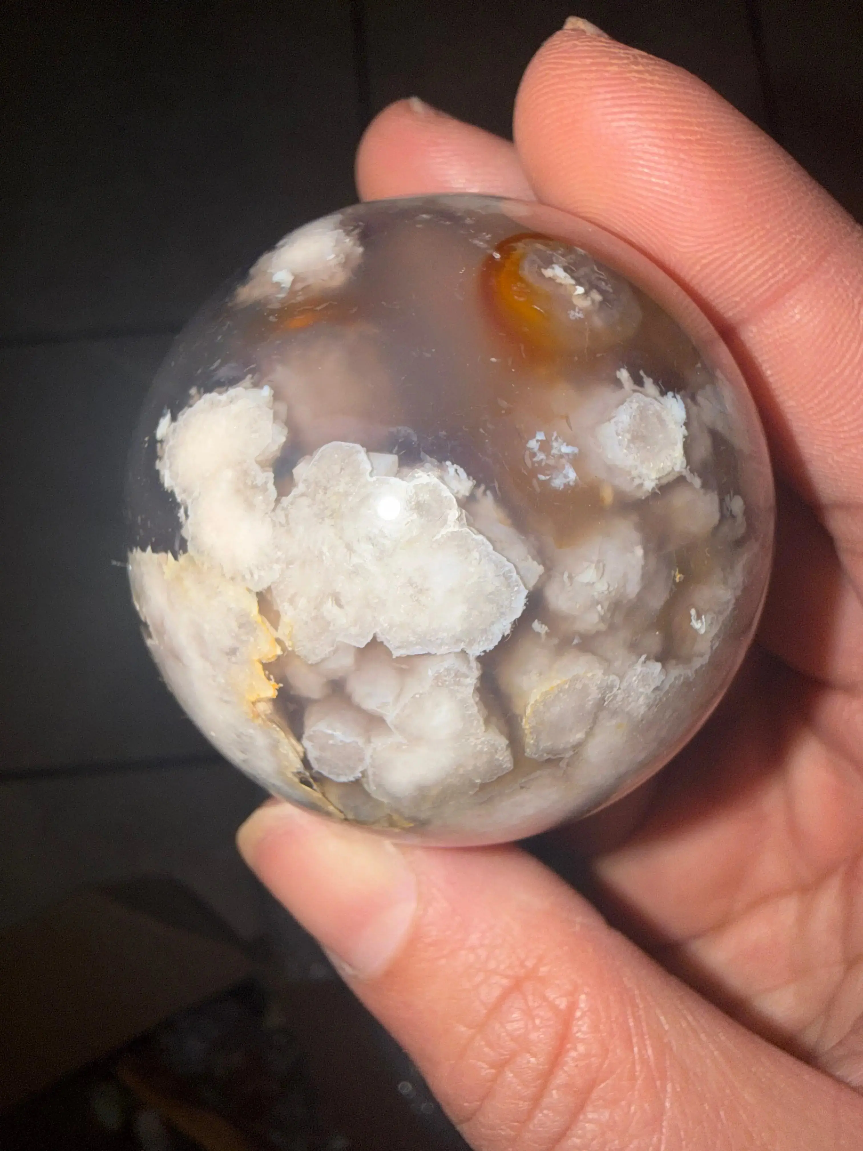Beautiful Lavender Flower Agate Sphere🌸