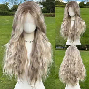 SMILCO/26 Inche/ Ombre Grey | Daily Style |Synthetic 13*4 Free Part Lace Front Curly Wig/SM9017