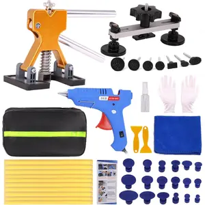 Dent Puller Kit,53PCS Dent Repair Tool,Paintless Dent Removal with Golden Lifter,Bridge Puller