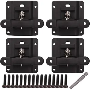 Pack of 4, Box Link Tie Down Anchors & Bed Load Hook Reinforcement Panel Compatible for F150 F250 F350, Replaces for FL3Z- 9928408 -AB FL3Z-99000A64-B
