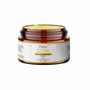 GLOW Brightening Turmeric Body Butter - Even Tone, Dry Skin Relief, Body Moisturizer, 250g Jar