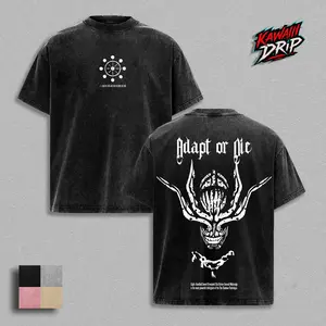 Mahoraga Washed Oversized T-Shirt & Hoodie | Jujutsu Kaisen Anime Graphic Gym Pump Cover Tee | Vintage Washed Cotton Streetwear For JJK Fans