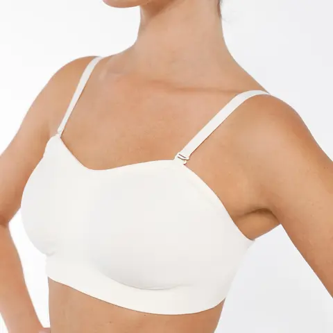 FeelinGirl #live Truekind Convertible Strapless Bandeau Bra with Wireless Comfort, Anti-Slip Grip & Removable Straps Seamless Daily Bras Adjustable Straps Soft Fabric Basic TiktokSuperBrandDay