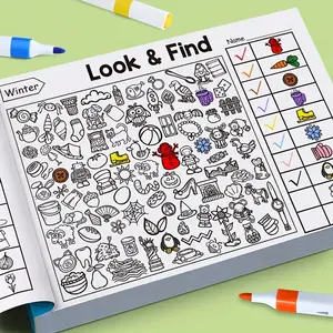 Look & Find Coloring Book for Kids, Aesthetic Animals Search and Find Activity Book, Wide Range Of Objects