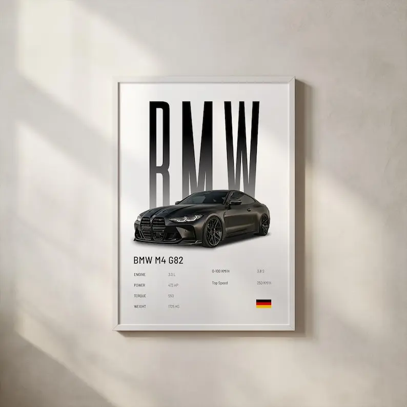 BMW M4 G82 Poster | Car Print | Hyper Car Poster - No Frame