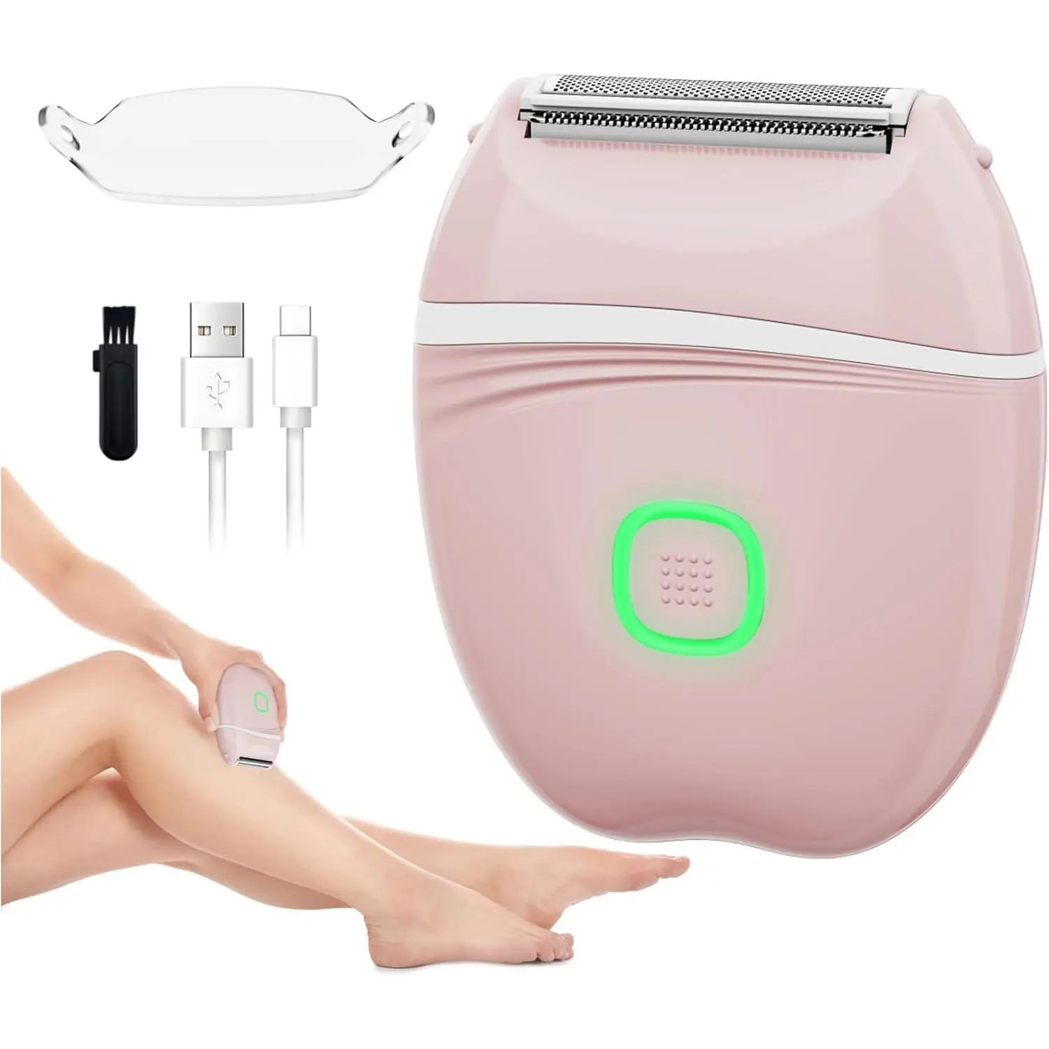 Women's Electric Shaver, Cordless Rechargeable Body Facial Shaver for Wet and Dry Use, Hair Trimmer for Bikini, Legs, and Underarms, Cordless Rechargeable Shaver