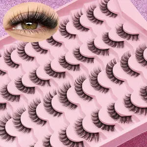 20 Pairs 3D Mink Lashes Natural Eyelashes Dramatic False Eyelashes Wholesale Eyelash Extension natural makeup.