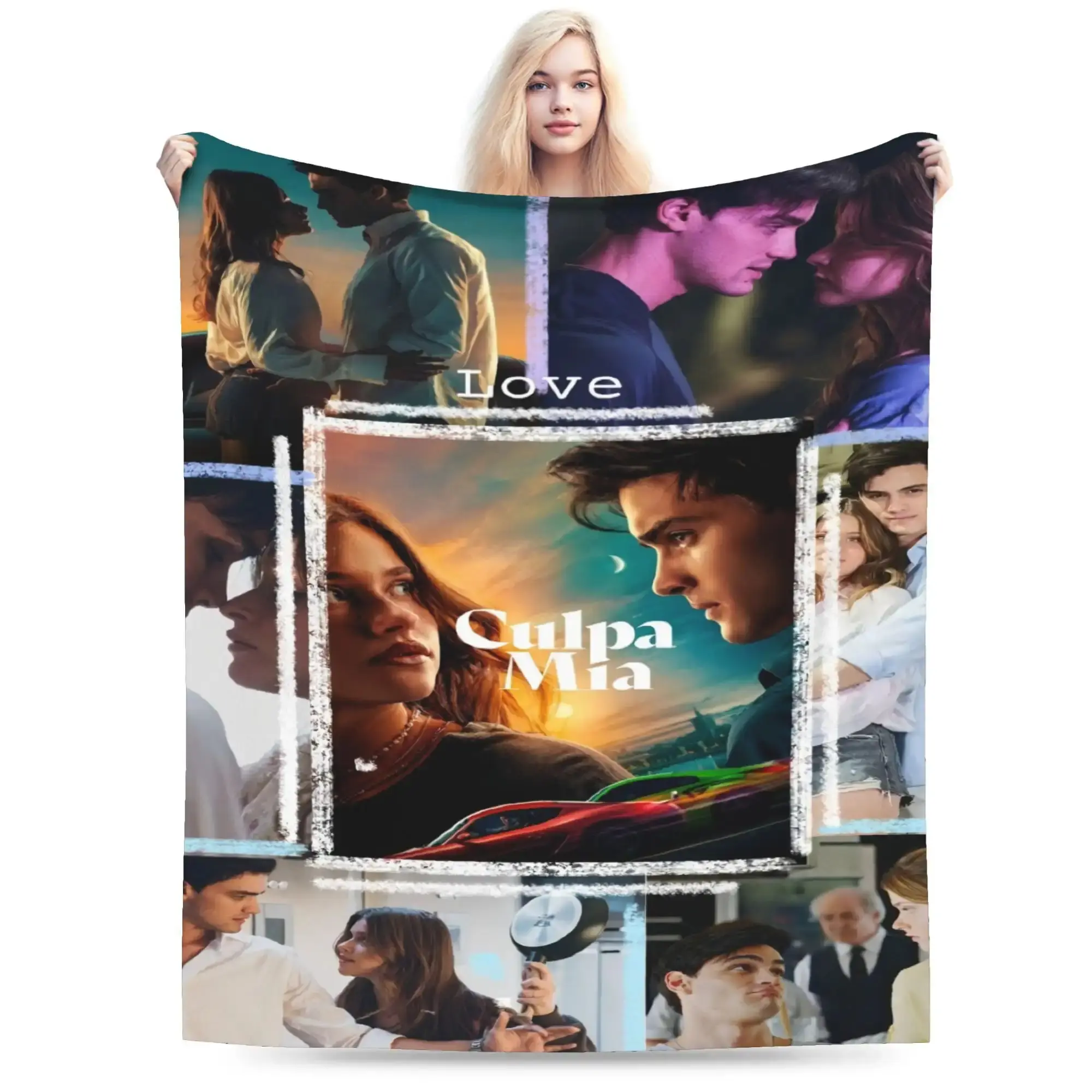1 idol Culpa Mia character printed flannel blanket, soft and suitable for camping, sofa or living room, ideal gift for fans or partners, size 50*40 blanket plushthin quilt holiday gift Intense Nacho Printed Flannel Blanket