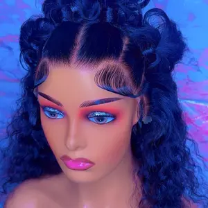 14inch to 32inch  curly Water Wave Lace Front Wigs Human Hair 13x4 Deep Part Curly Wig for Women 14inch to 24inch 210 density,26inch to 32 inch 250 Density Water Wave Frontal Wigs Human Hair Pre Plucked pre bleach pre-cut wear and Go.