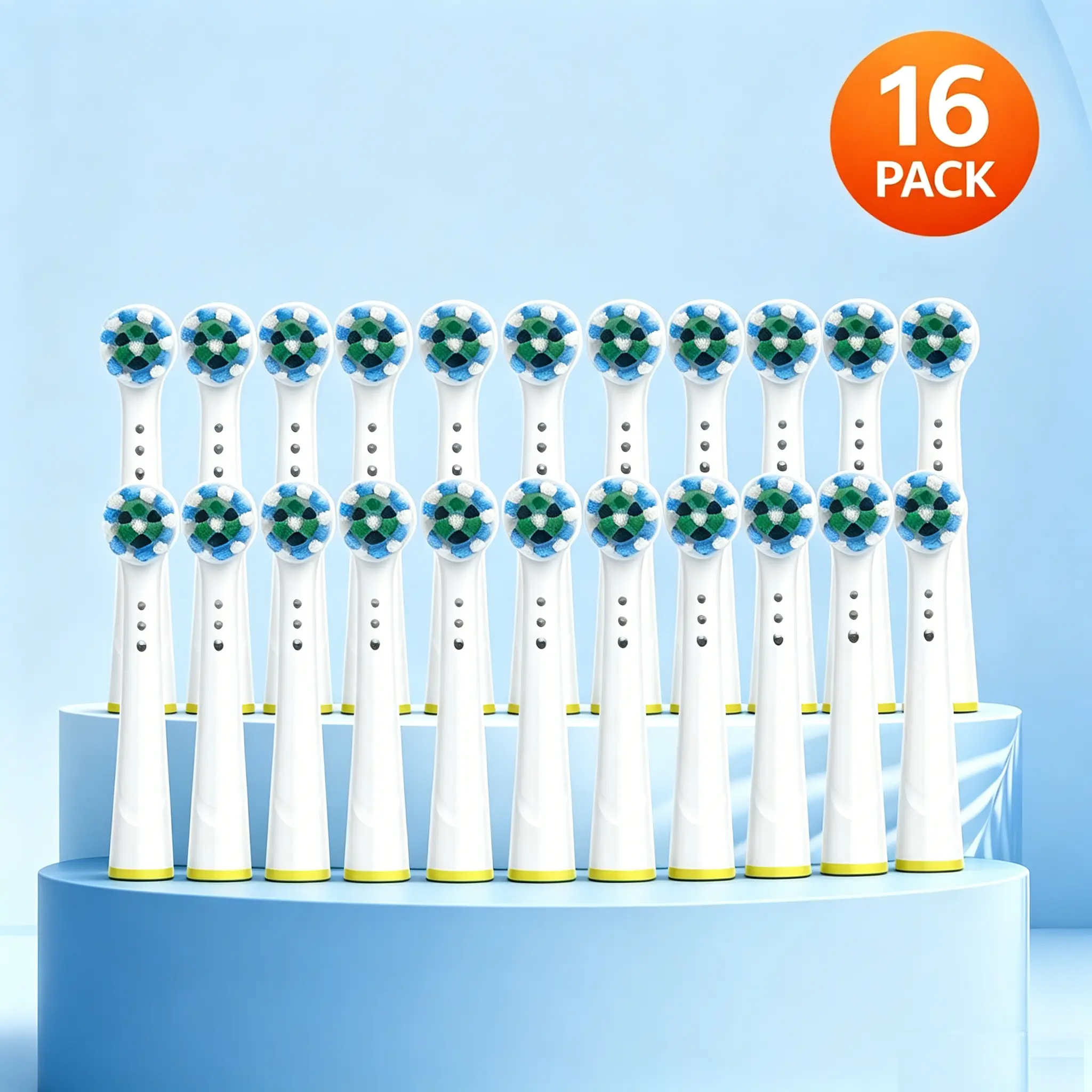 Professional Replaceable Toothbrush Heads, 4 Pack, Compatible with D, P, and PRO Series Electric Toothbrushes