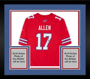 Framed Josh Allen Buffalo Bills Autographed Nike Red Game Jersey - Fanatics Authentic Certified