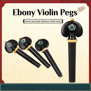 Handmade Violin String Axle Xd-20, Abalone Shell Inlay, Luxury Carved Design, Smooth Surface, Stable Performance, Suitable for Violin Players & Makers