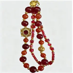 Bland box Cultural Play Corn Chain Double Layer Pendant Phone Chain Light Luxury Bracelet Niche High-end Keychain Beaded