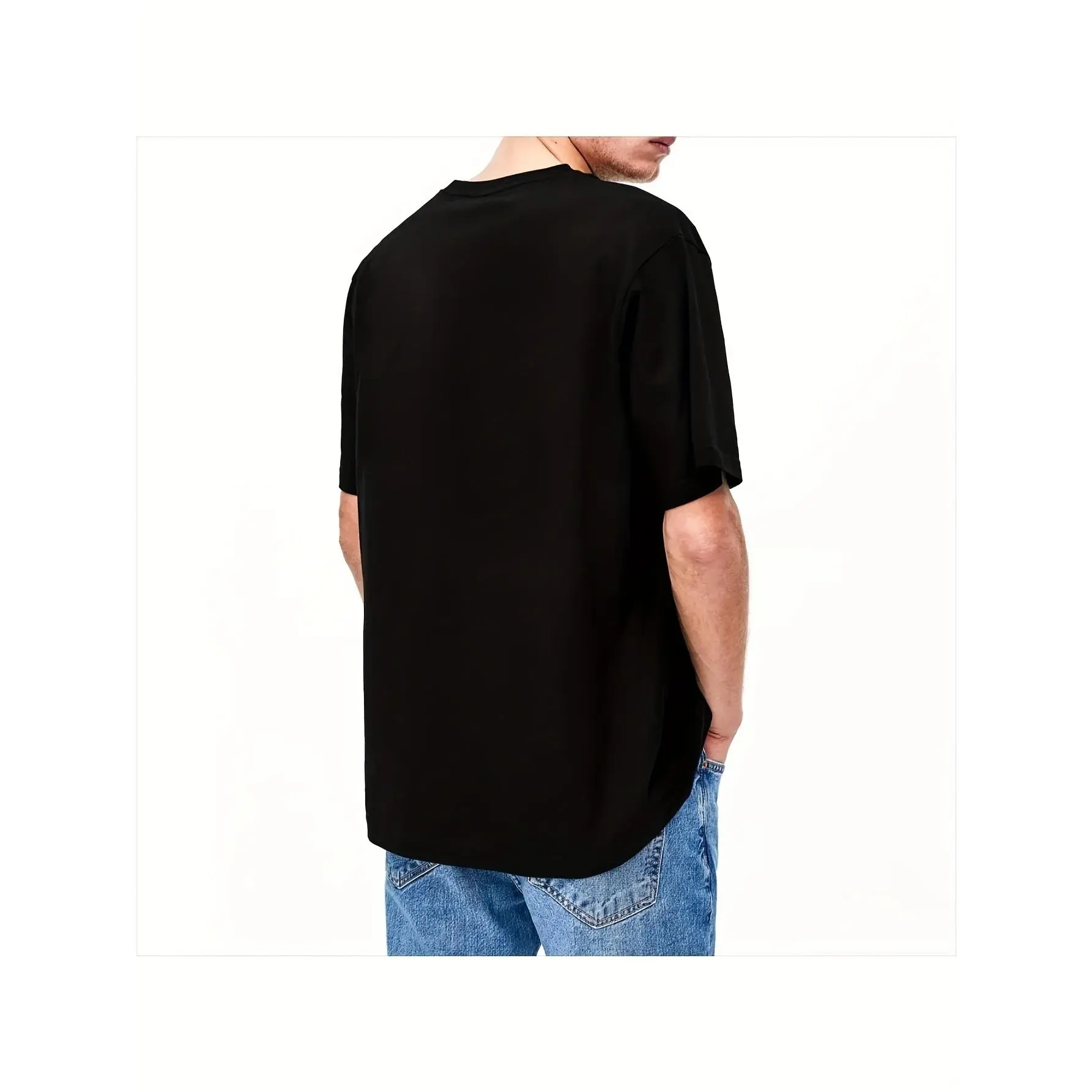 Tupac Graphic Print Cotton Short-Sleeve Round Neck Top - Black