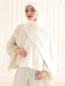 Muslim Casual Headscarf Hijab Comfortable Modal Fabric Skin-Friendly Stretchy Soft Material Non-Transparent, All Seasons, Casual Style