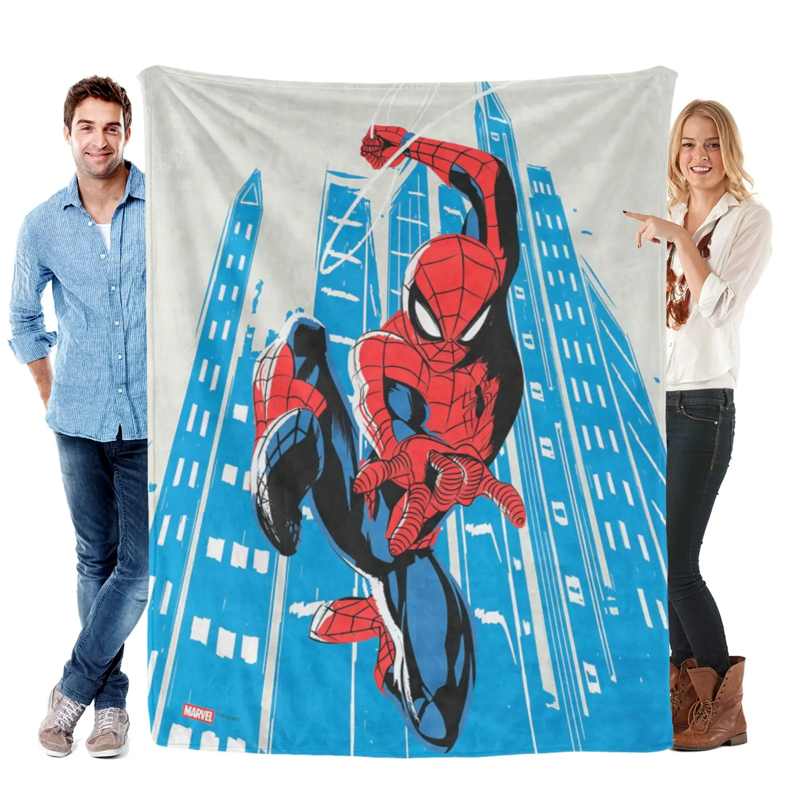 Marvel Spider-Man Brand New Day Flannel Throw Blanket Lightweight Cozy For Couch Bed Picnic Camping And Beach Trips