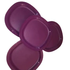 Purple Microwave Reheatable Luncheon Plates - BPA Free, Reusable, Lightweight, Durable, Dishwasher & Microwave Safe, No Oven Safe, Made for Kids