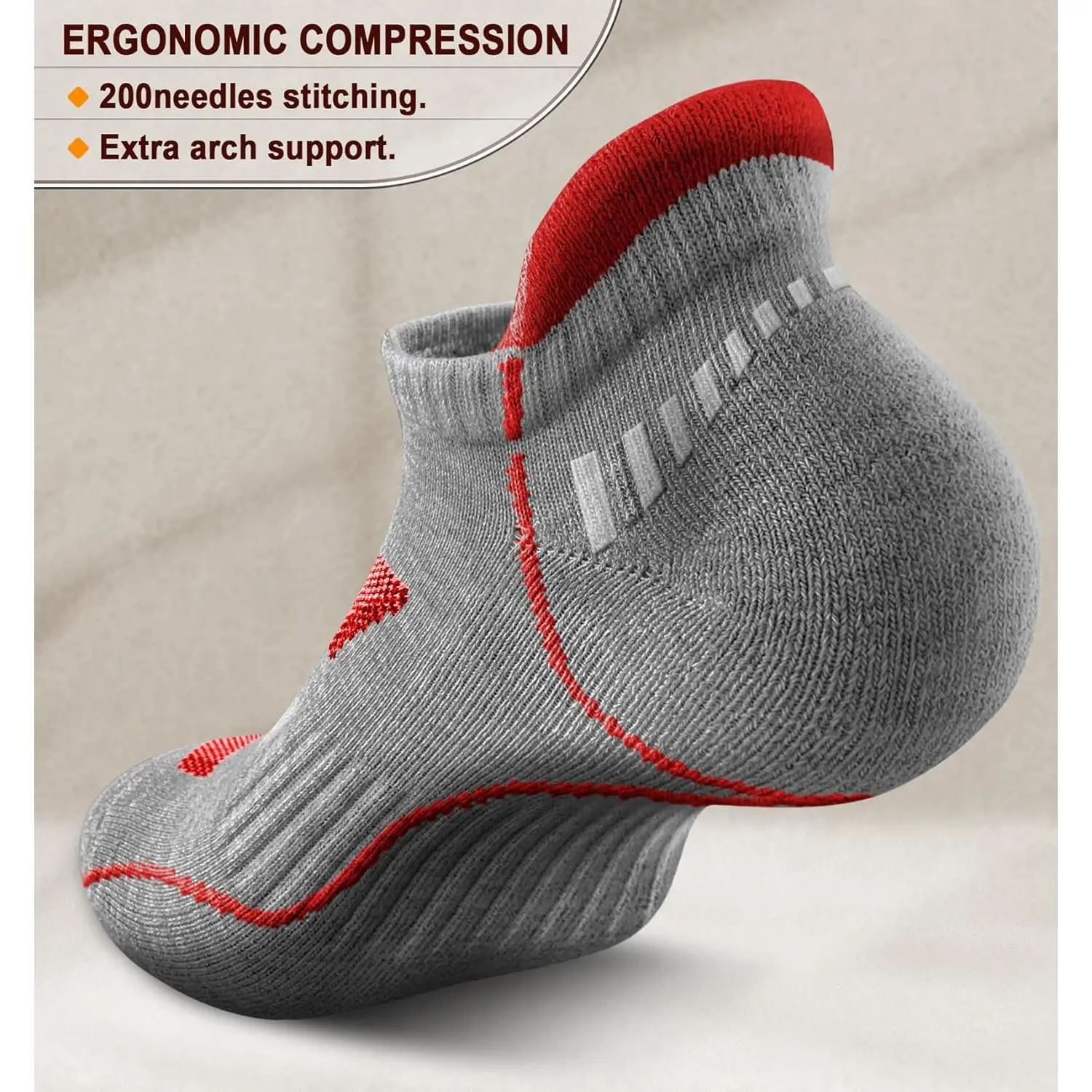 Men's Athletic Compression Ankle Socks 6 Pairs - Cushioned Running Walking Socks with Arch Support for Sports Training Jogging Gym Workout Hiking Outdoor Activities Breathable Moisture Wicking Comfort Fit Men's Athletic Compression Ankle Socks 6 Pairs - Cushioned Running Walking Socks with Arch Support for Sports Training Jogging Gym Workout Hiking Outdoor Activities Breathable Moisture Wicking Comfort Fit