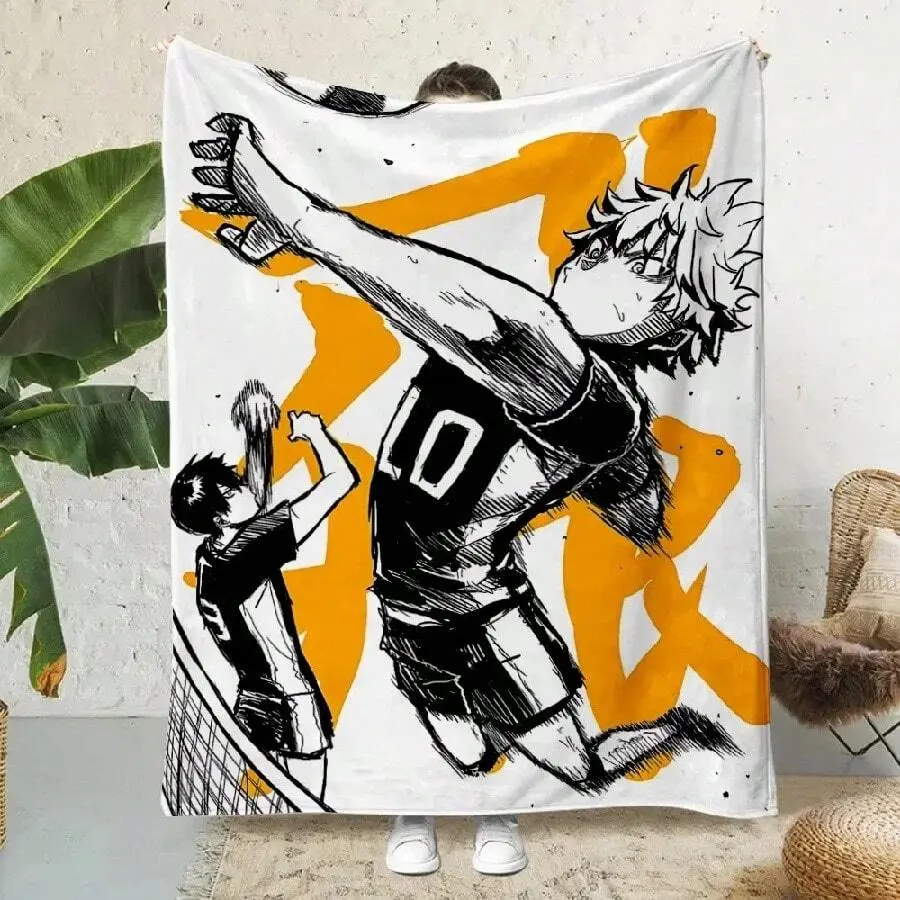 Hot Anime Comics Cute Haikyu Printed Blanket Picnic Blankets Warm Blanket Soft And Comfortable Blanket Home Travel Birthday Gift3