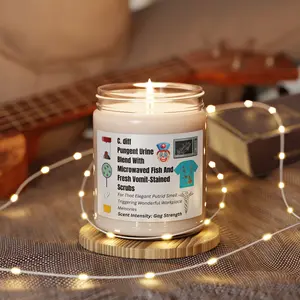 C. diff Pungent Urine Blend With Microwaved Fish And Fresh Vomit Stained Scrubs Candle Scent Gag Gift For Nurses, Nursing Techs, CNA's, Unit Clerks, And All Health Care Staff