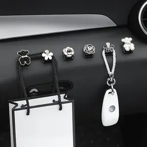 Car Interior Storage Hook, 6 Counts Car Interior Storage Hook for Data Cable & Headphone & Key, Universal Car Interior Accessories, Car Organization Supplies