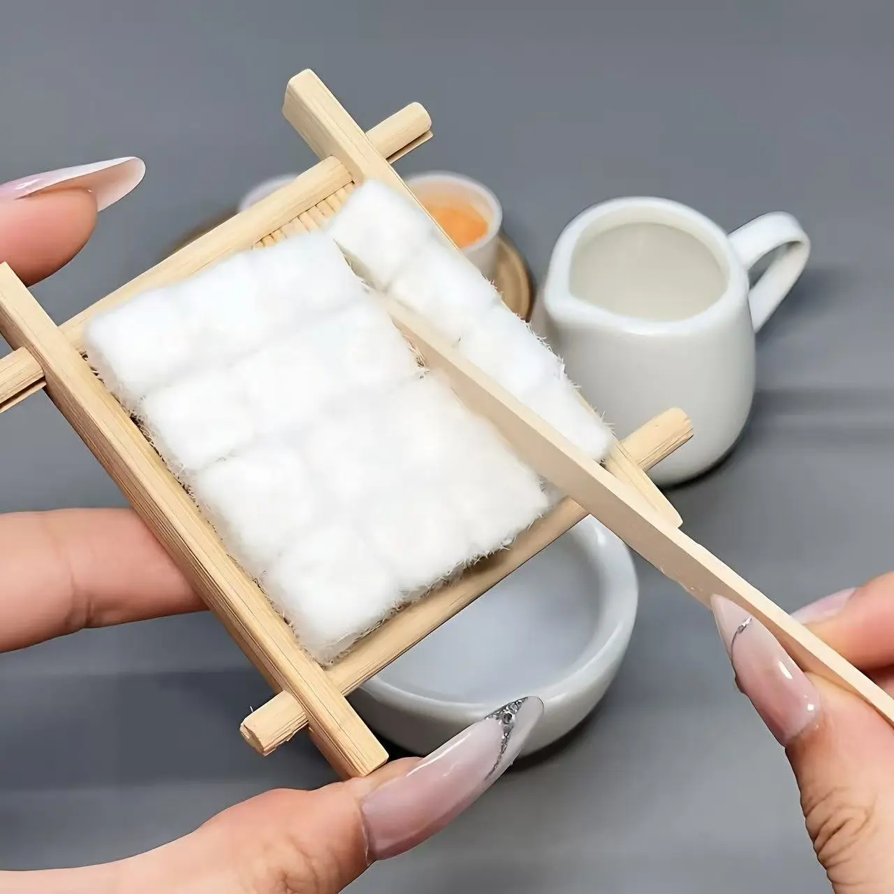 Mildewy tofu toy DIY craft kit for self-entertainment, pretend play props, children's interactive game, snow tofu