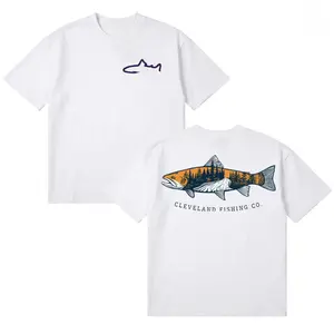 Fishing T-Shirt – Vintage Fish Landscape Graphic Shirt, Lake Life Angler Shirt, Gift for Dad, Father’s Day Men’s Tops