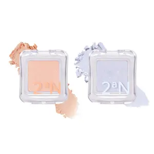 2aN Pure Glash Highlighter Duo Set (Peach Beam)- Glass-Like Sheen Powder Highlighter for a Natural, Radiant Glow | Buildable, Long-Lasting, Lightweight Formula (0.8oz*2)