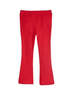 Kick Flare Leggings-Red by Little English