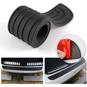 Car Rear Bumper Protector, 35.5inch x2.75inch Car/SUV Universal Rubber Anti-Scratch Trunk Exterior Accessories(Black)