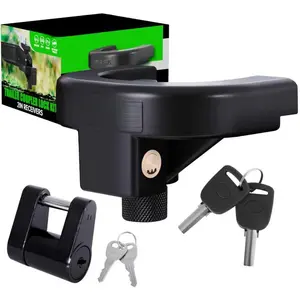 Trailer Hitch Lock Kit (for 2-5/16" Trailers) Heavy Duty Anti Theft Trailer Coupler Locks for RV, Camper, Trailer, Boat, Caravan - Reinforced Solid Steel Tow Lock for Trailer Tongue (2-5/16in)