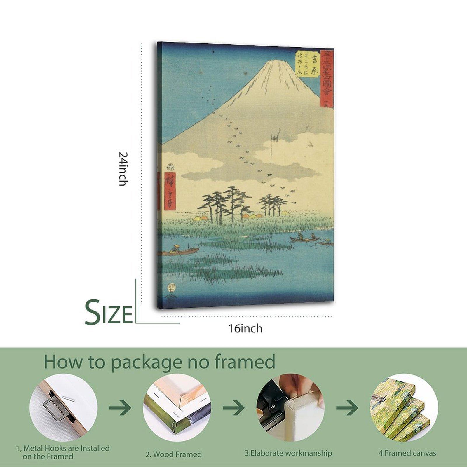 Vintage Poster Asian Style Yoshiwara Poster Decorative Painting Canvas Wall Art Picture Print Modern Family Bedroom Decor