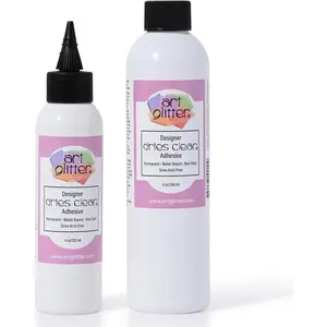 Designer Dries Clear Glue Bundle 8oz Refill & 4oz Bottle Professional Multi-Surface Adhesive Kit