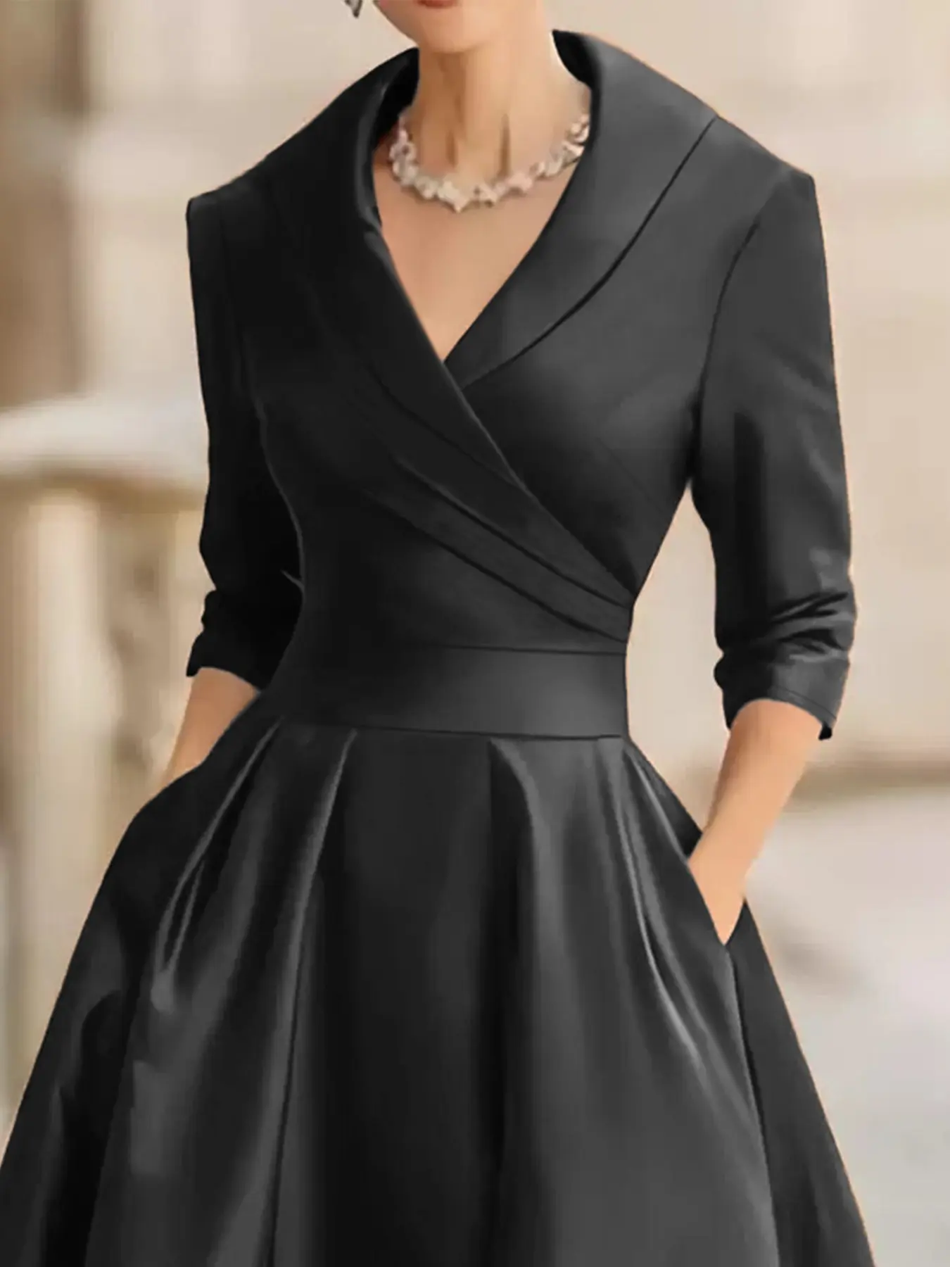 long loose sweater dress Black Cable Knit Drop Shoulder Loose Fit Sweater Dress – Harper & Co main image 1
