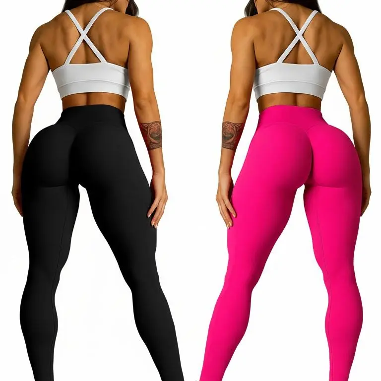 Women's Fitted High-Waist Seamless Compression Sports Leggings GF003 - Tummy Control, Stretchy No-Show Fabric, Everyday Active Bottoms for Yoga, Fitness Training, Compression Women's Sports Leggings