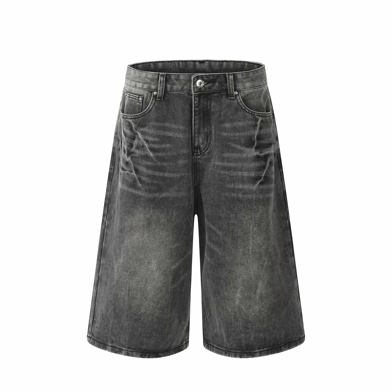 baggy sweatpants Street Vintage Washed Cat Whiskered Pocket Style Wide Leg Bermuda Jeans Denim Jorts Casual Shorts Cropped Trousers Fabric Fit Pants Streetwear jean Women Womenswear