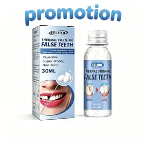 EELHOE Moldable Dental Gel Dentures Temporary Fillings Cavities and Teeth Fillings Temporary Tooth Filling Denture Kit Oral false tooth fake Whitening