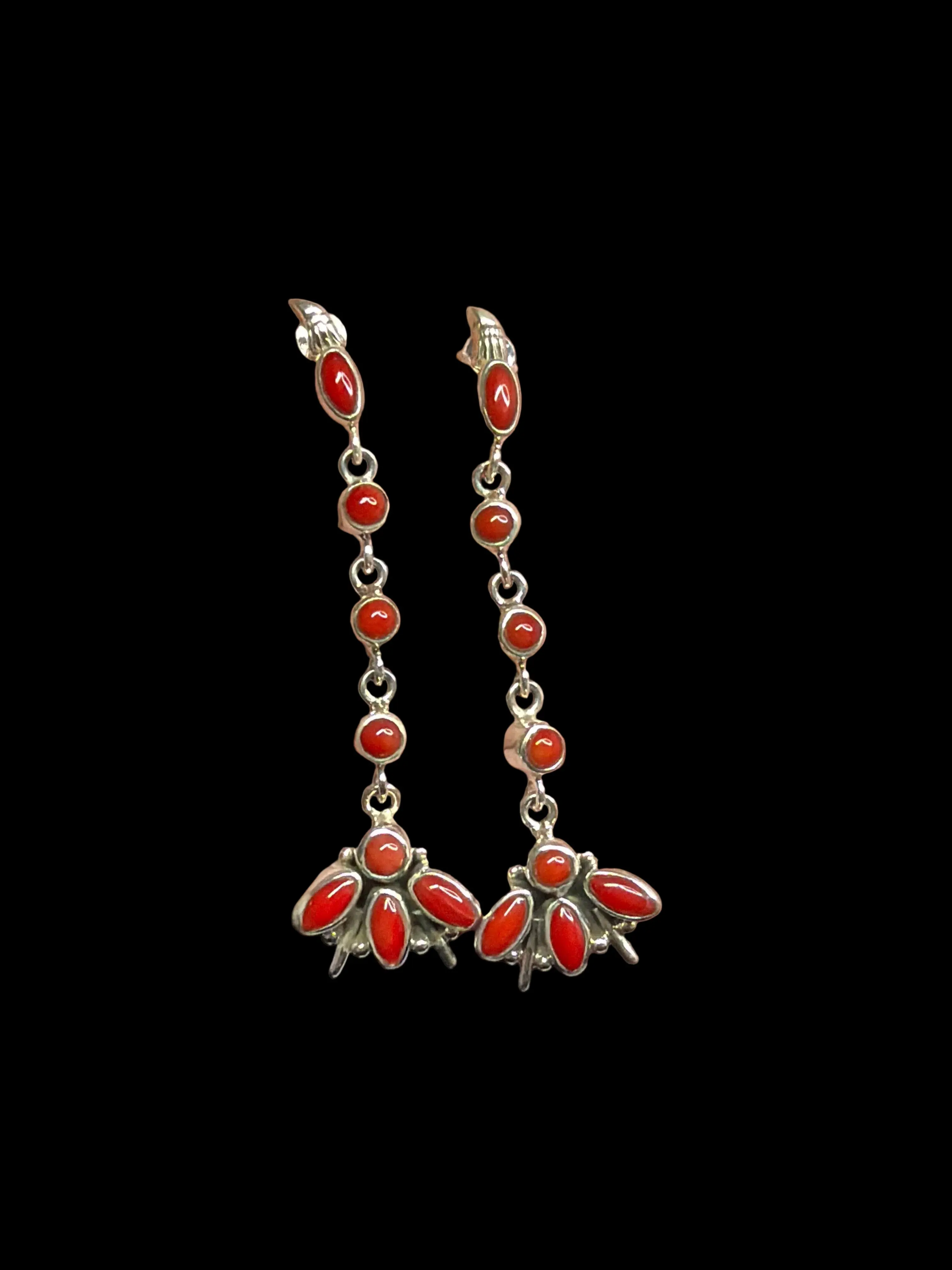 Italian Coral Drop Earrings