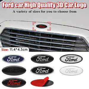 1Pcs Aluminum alloy+ABS For Ford Focus mk2 mk3 Fiesta mk7 Kuga Ranger Mondeo mk4 Mustang S-MAX Car Hood Front Grille Emblem Bonnet Logo Rear Trunk Badge Sticker Auto Accessories Sticker For Cars Car Decals
