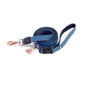 Secure-In-Place Dog Leash - Denim