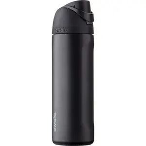 Owala Freesip 24 Oz Insulated Stainless Steel Water Bottle with Straw - BPA-Free, Perfect for Sports, Travel & School - Very Dark Color - Durable, Stylish Hydration Solution