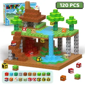 EFFUN 120/64PCS Magnetic Building Blocks - Perfect Gift for Kids Ages 3+ Montessori Learning with More Blocks for Bigger Creations Stress Relief Toys